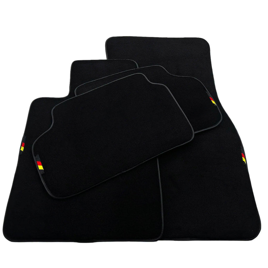 Black Floor Mats For BMW Gran Tourer F46 (2015-2022) 5 Seats with German Flag - AutoWin