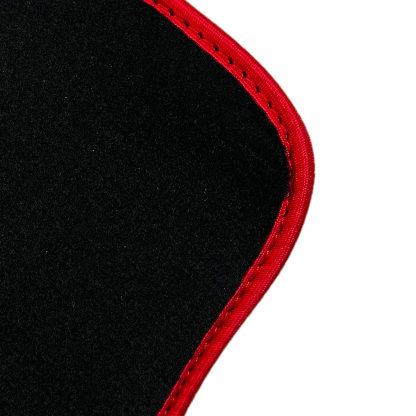 Black Floor Mats For BMW 8 Series E31 2-door Coupe (1989-1999) ER56 Design with Red Trim - AutoWin