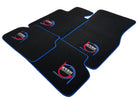 Black Floor Mats For BMW M3 E92 ER56 Design Limited Edition Blue Trim - AutoWin