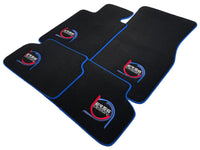 Black Floor Mats For BMW M3 G80 ER56 Design Limited Edition Blue Trim - AutoWin
