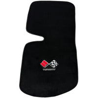 Black Floor Mats for Chevrolet Corvette C3 (1968-1982) | Black Trim - AutoWin