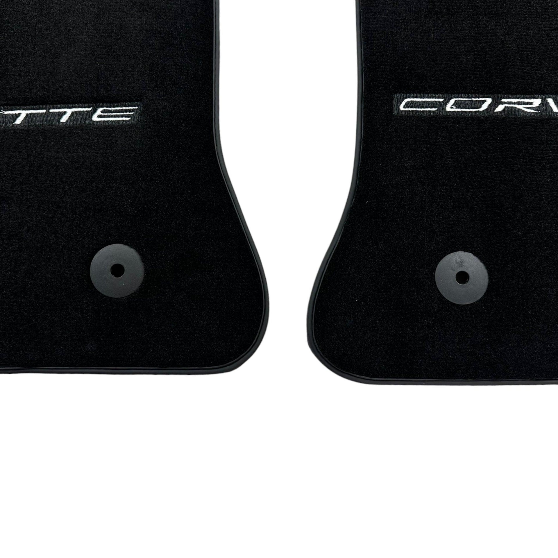 Black Floor Mats For Chevrolet Corvette C7 (2014-2019) - AutoWin