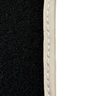 Black Floor Mats For Chevrolet Corvette C7 Targa Top (2014-2019) with Beige Trim - AutoWin