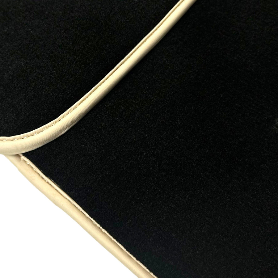 Black Floor Mats for Ferrari 296 GTB (2022-2024) with Beige Trim - AutoWin
