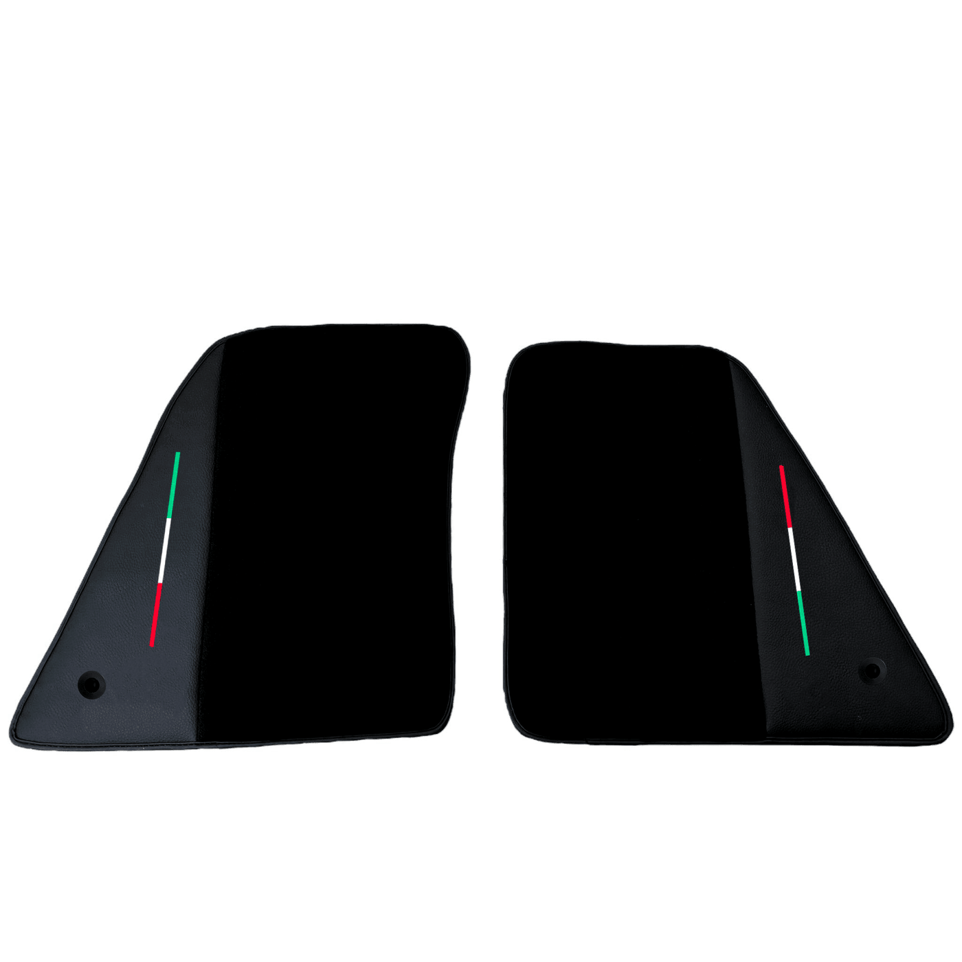 Black Floor Mats for Ferrari SF90 Stradale (2019-2024) with Leather - AutoWin