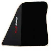 Black Floor Mats for Ferrari 296 GTB (2022-2024) with Leather | Beige Trim - AutoWin
