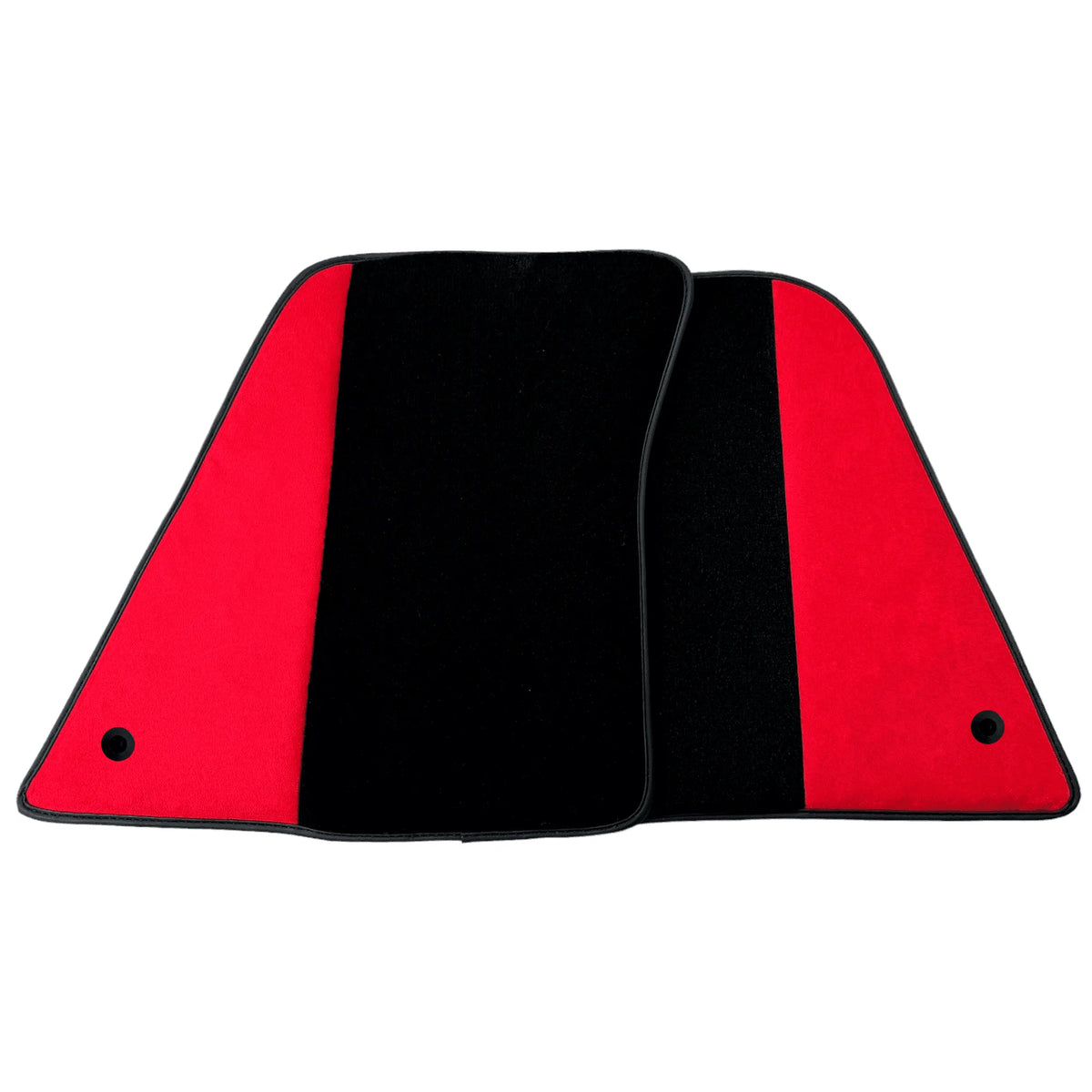 Black Floor Mats for Ferrari 296 GTB (2022-2027) with Red Alcantara Leather