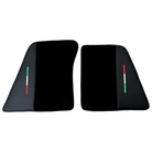 Black Floor Mats for Ferrari 296 GTS (2022-2024) with Leather - AutoWin