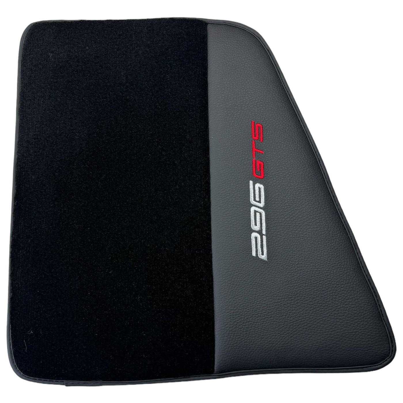 Black Floor Mats for Ferrari 296 GTS (2022-2024) with Leather - AutoWin