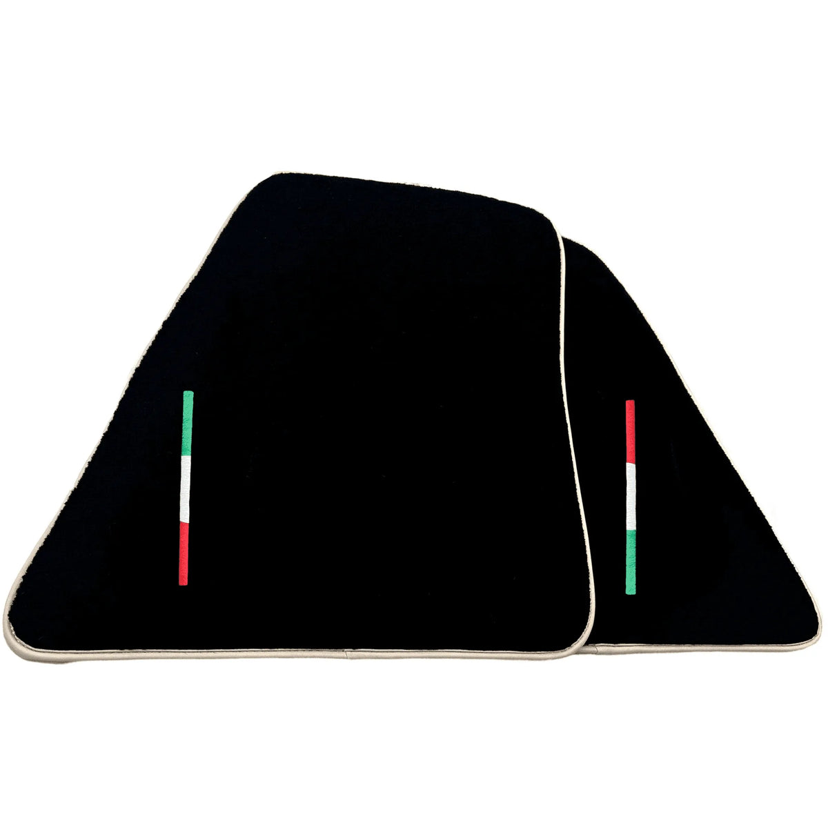 Black Floor Mats for Ferrari 296 GTS (2022-2027) with Beige Trim - AutoWin