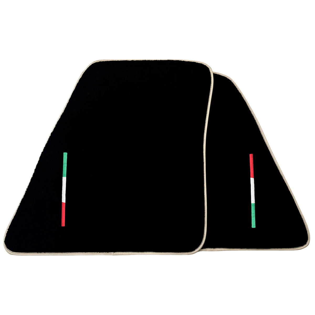 Black Floor Mats for Ferrari 296 GTS (2022-2027) with Beige Trim - AutoWin