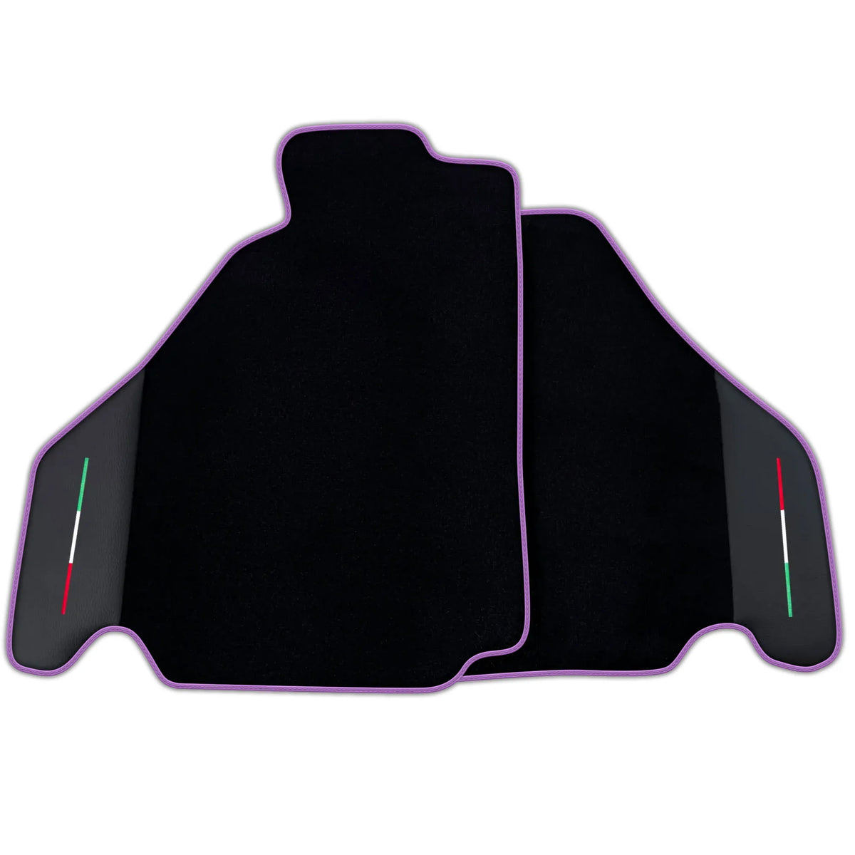 Black Floor Mats for Ferrari 360 (1999-2005) with Leather | Italian Edition