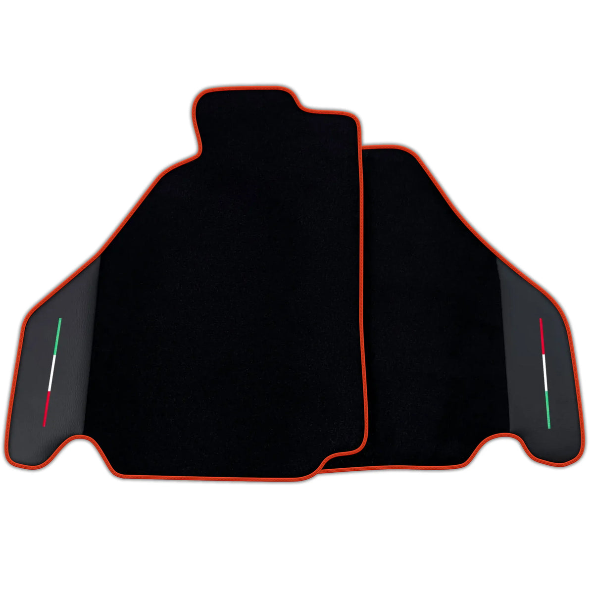 Black Floor Mats for Ferrari 360 (1999-2005) with Leather | Italian Edition