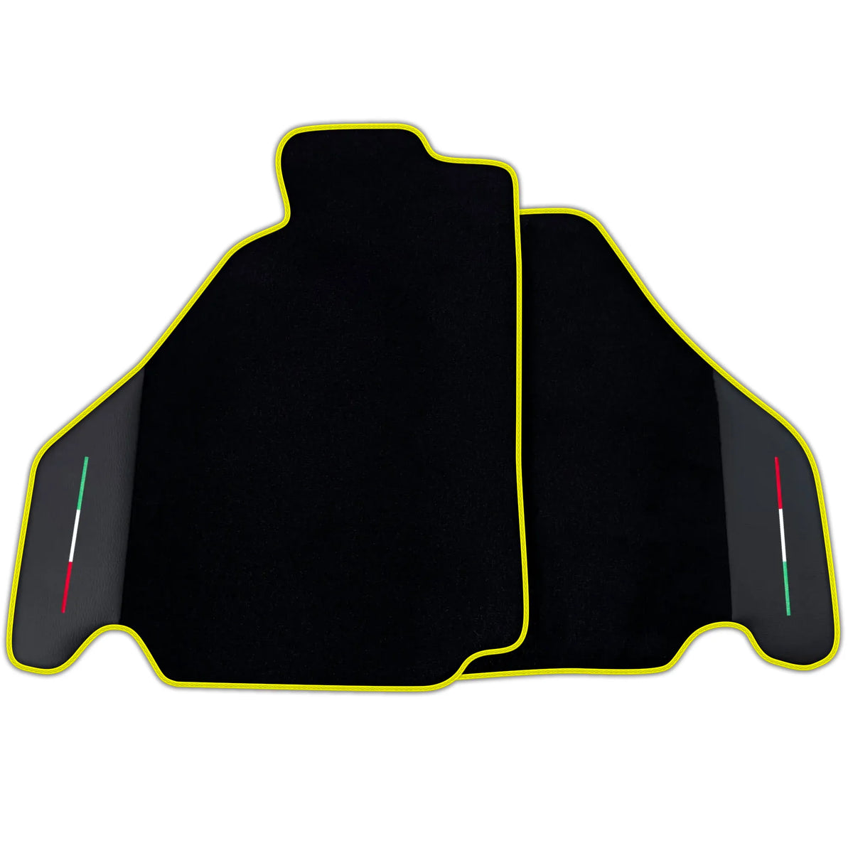 Black Floor Mats for Ferrari 360 (1999-2005) with Leather | Italian Edition