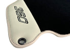 Black Floor Mats For Ferrari 360 Modena 1999-2005 With Beige Leather - AutoWin