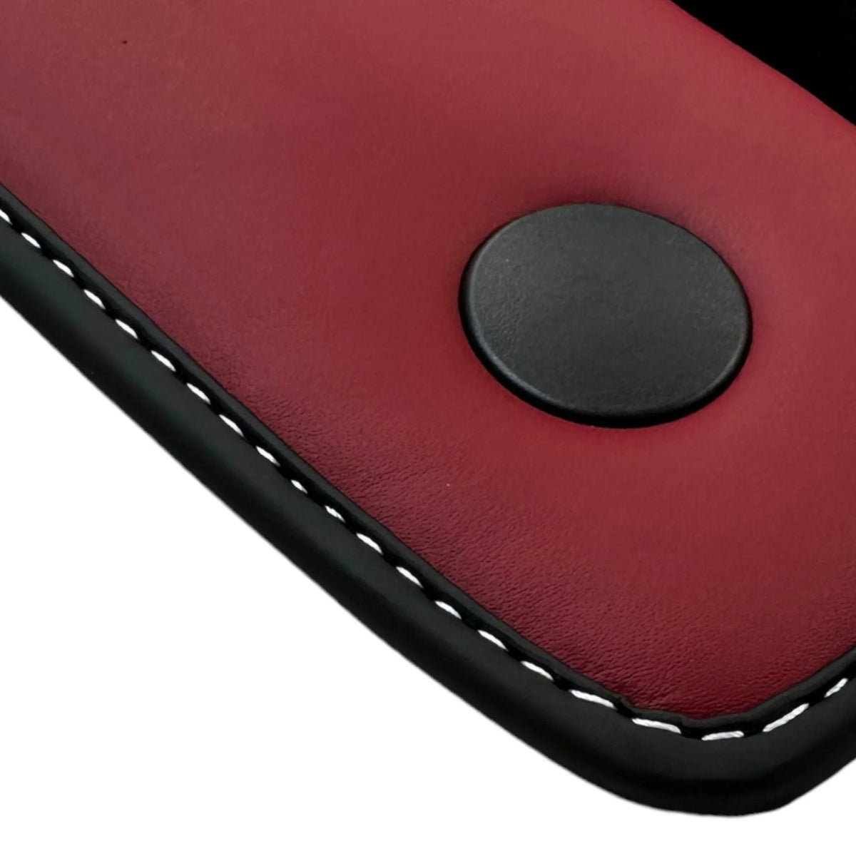 Black Floor Mats for Ferrari 458 GT2 (2012-2015) with Bordeaux Nappa Leather | Italian Edition
