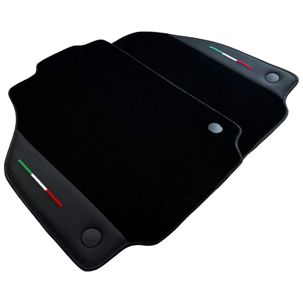 Black Floor Mats for Ferrari 458 GT2 (2012-2015) With Leather