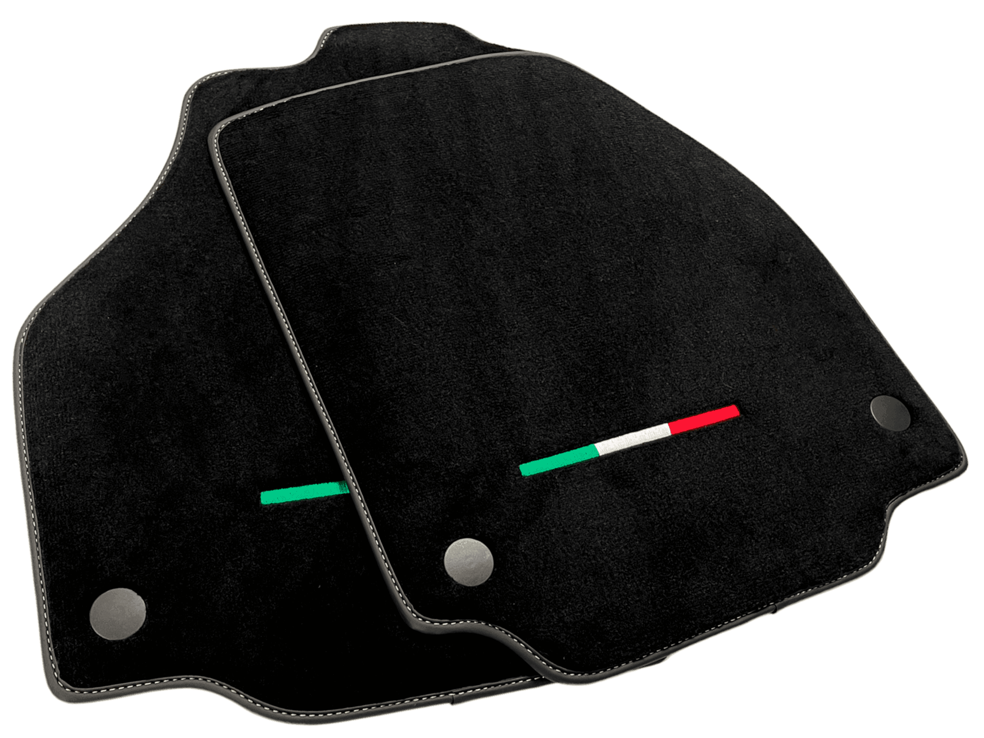 Black Floor Mats For Ferrari 458 Gt2 2012-2015 Yellow Sewing - AutoWin