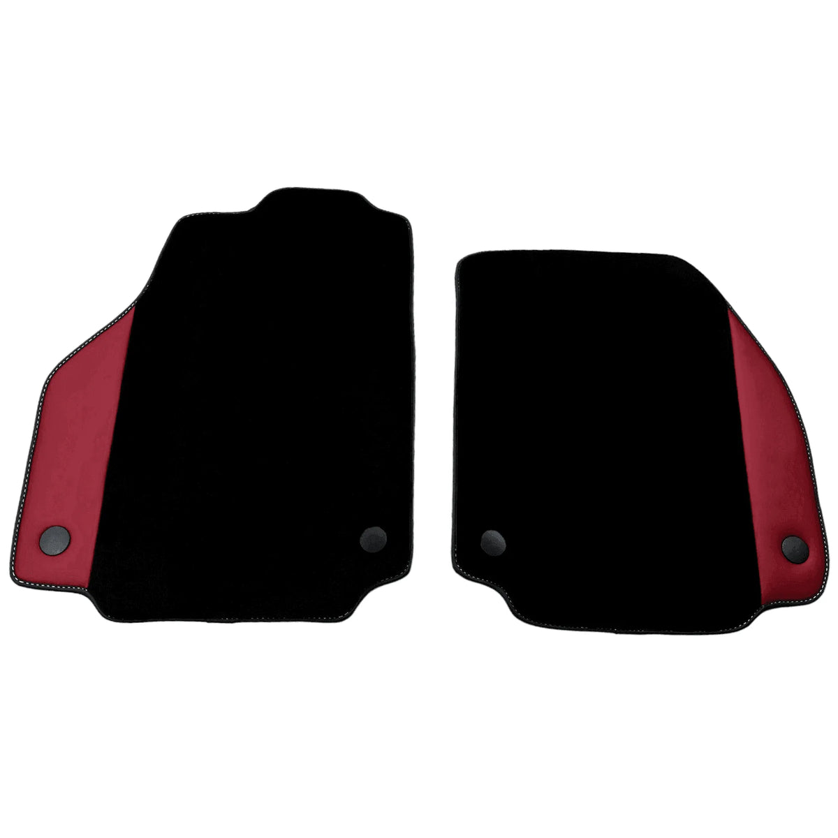 Black Floor Mats for Ferrari 458 Italia (2009-2015) with Bordeaux Nappa Leather