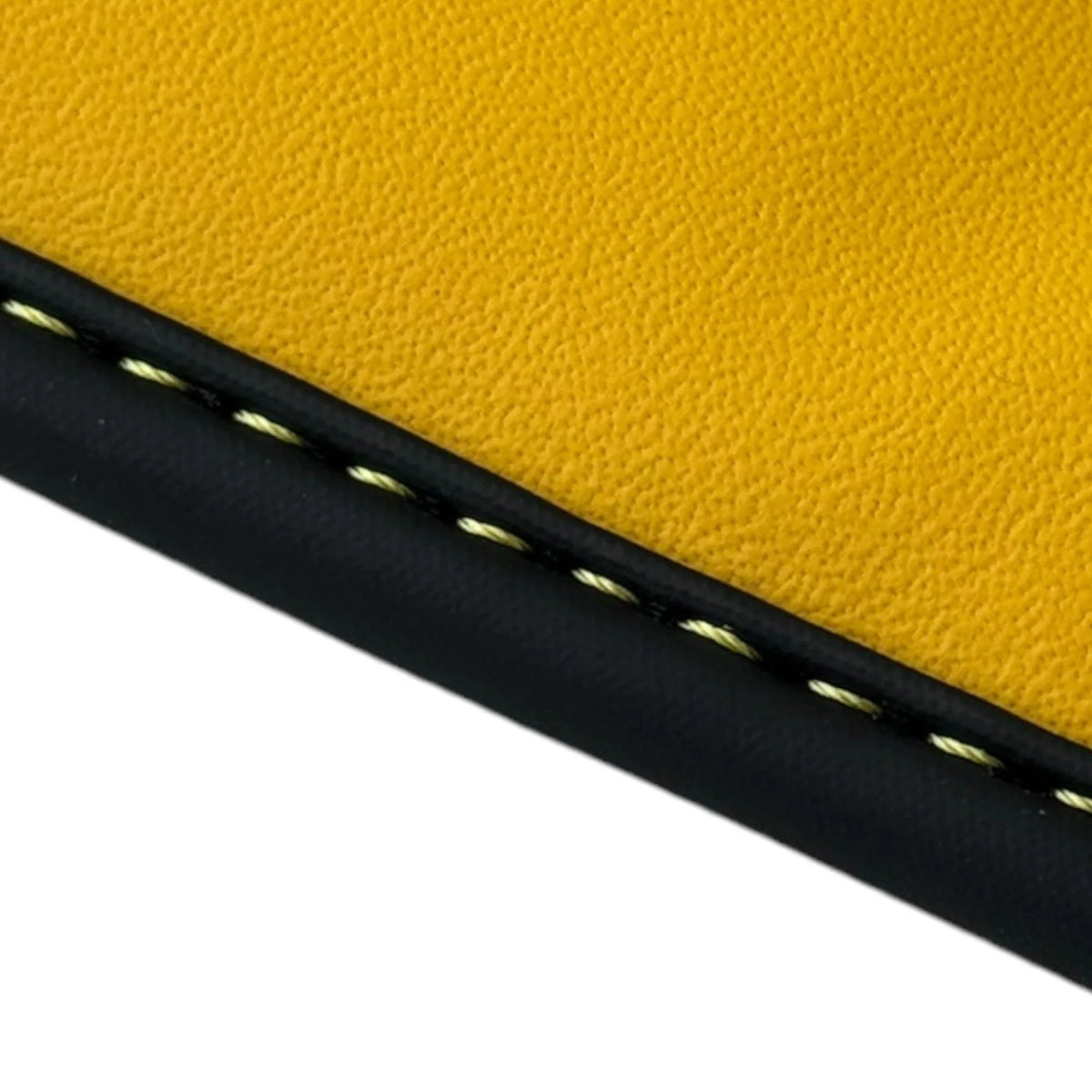 Black Floor Mats for Ferrari 458 Italia (2009-2015) with Yellow Leather