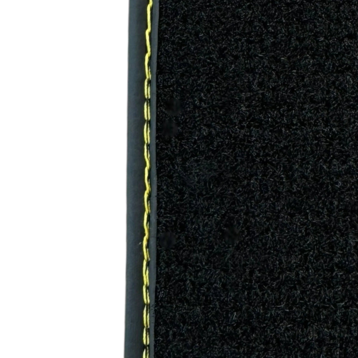 Black Floor Mats for Ferrari 458 Spider (2012-2015) with Yellow Leather | Italian Edition