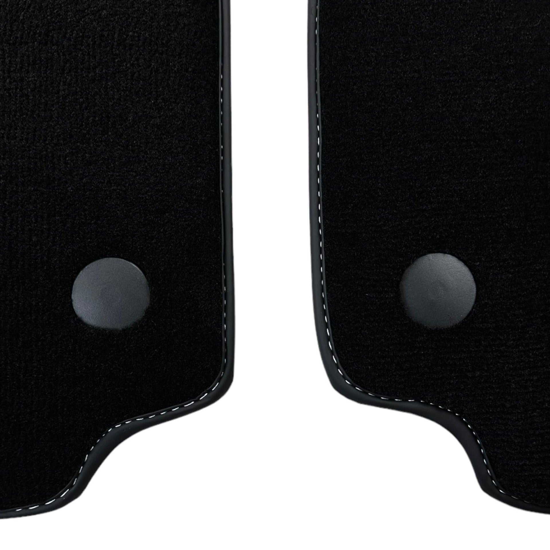 Black Floor Mats for Ferrari 488 Spider (2016-2022) with Cuoio Nappa Leather - AutoWin