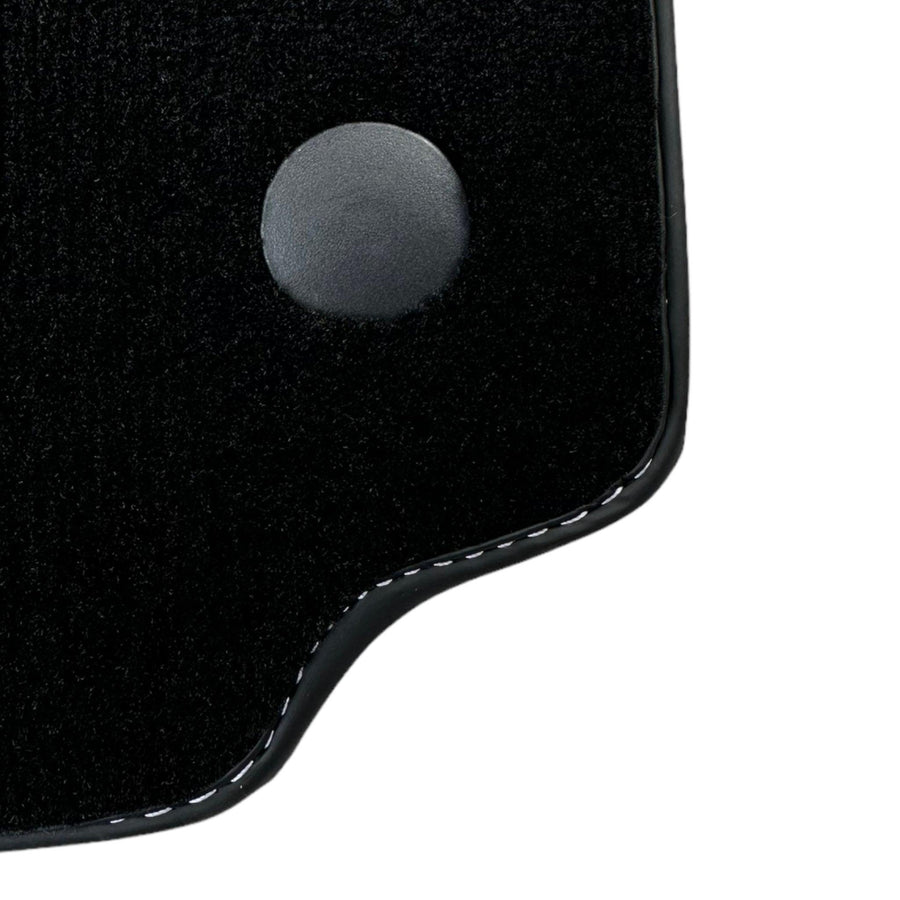 Black Floor Mats for Ferrari 488 Spider (2016-2022) with Cuoio Nappa Leather - AutoWin
