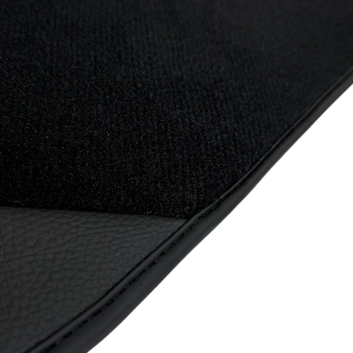 Black Floor Mats for Ferrari 488 Pista Spider 2019-2021 with Leather - AutoWin