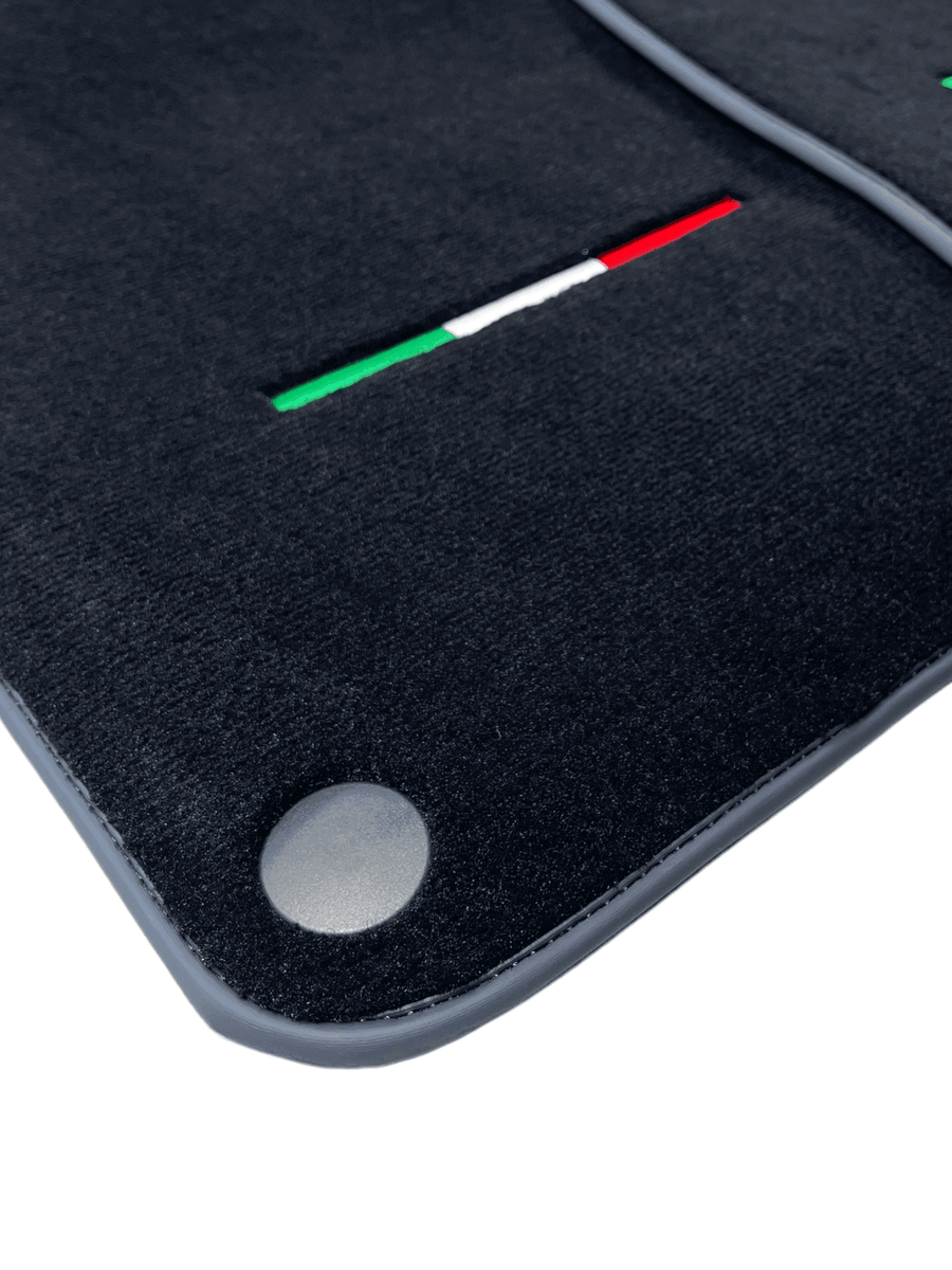 Black Floor Mats For Ferrari 612 Scaglietti 2005-2011 Italian Edition - AutoWin