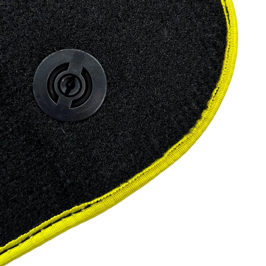 Black Floor Mats for Ferrari 812 GTS (2019-2023) with Carbon Leather - AutoWin