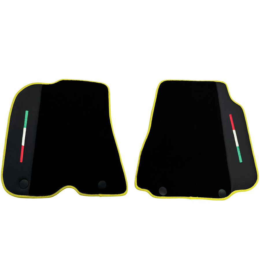 Black Floor Mats for Ferrari 812 GTS (2019-2023) with Leather