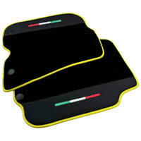 Black Floor Mats for Ferrari 812 GTS (2019-2023) with Leather