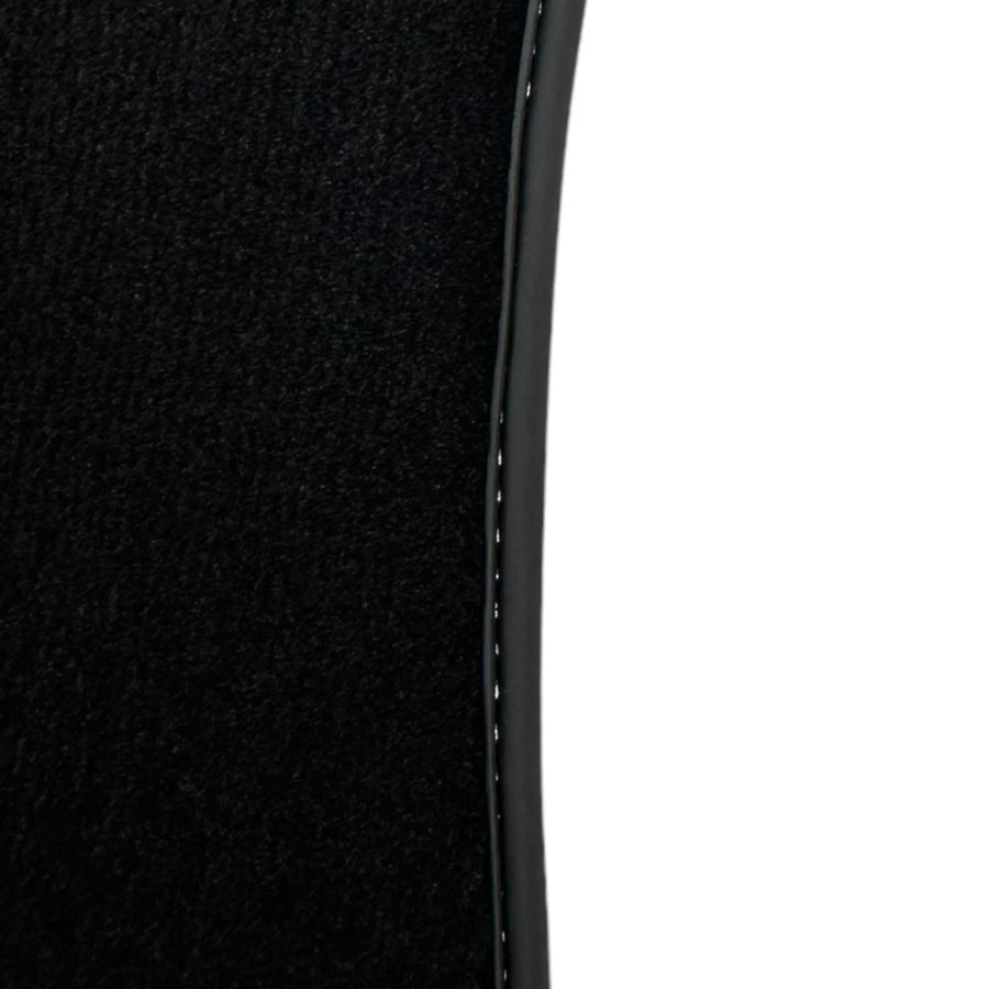 Black Floor Mats for Ferrari 812 GTS (2019-2023) with Red Alcantara Leather - AutoWin