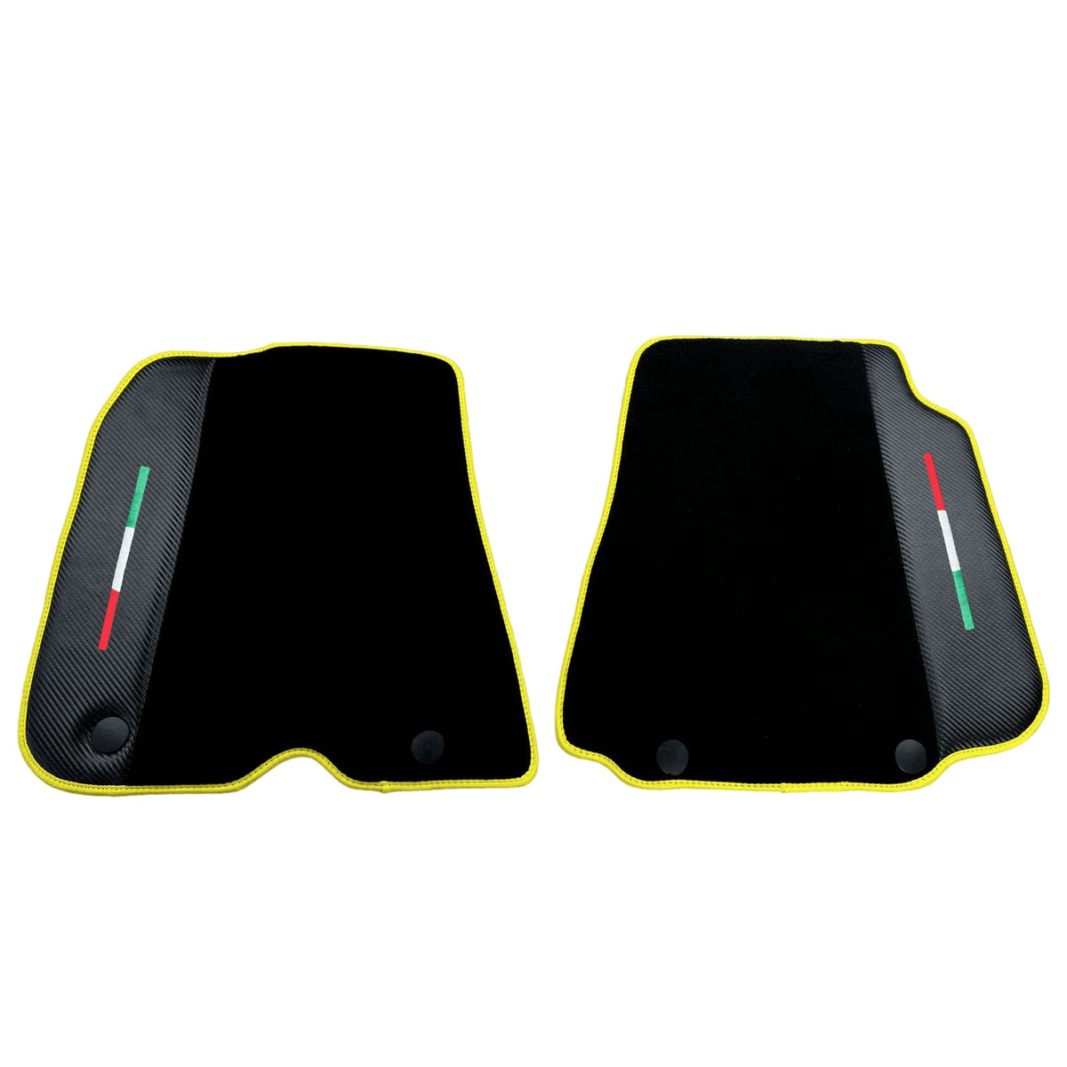 Black Floor Mats for Ferrari 812 Superfast (2018-2023) with Carbon Leather