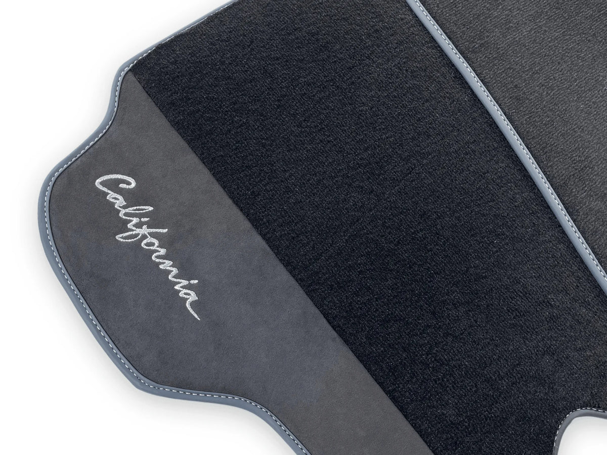 Black Floor Mats For Ferrari California 2008-2014 With Alcantara - AutoWin