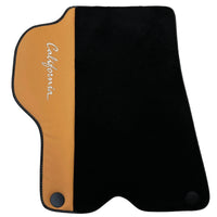 Black Floor Mats for Ferrari California (2008-2014) with Beige Tradizione Nappa Leather - AutoWin
