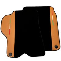 Black Floor Mats for Ferrari California (2008-2014) with Beige Tradizione Nappa Leather - AutoWin