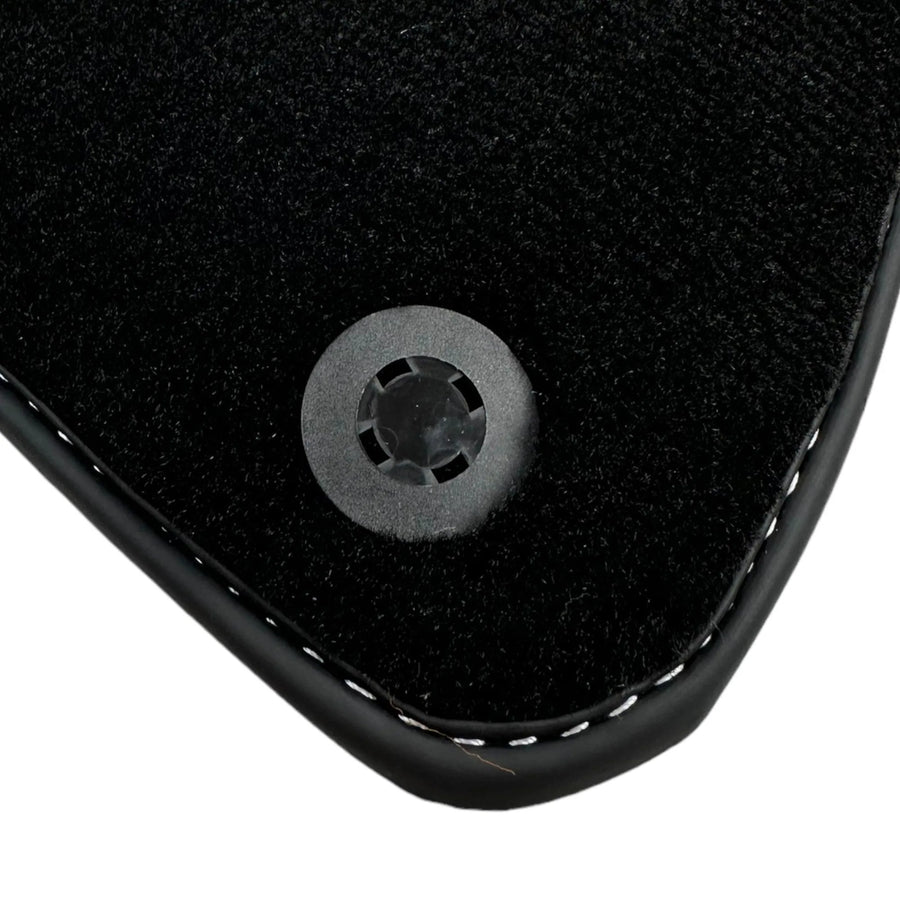 Black Floor Mats for Ferrari California T (2015–2018) Crema Nappa Leather - AutoWin