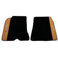 Black Floor Mats for Ferrari California T (2015-2018) with Beige Nappa Leather - AutoWin