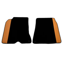 Black Floor Mats for Ferrari California T (2015-2018) with Beige Nappa Leather - AutoWin