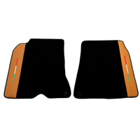 Black Floor Mats for Ferrari California T (2015-2018) with Beige Nappa Leather - AutoWin