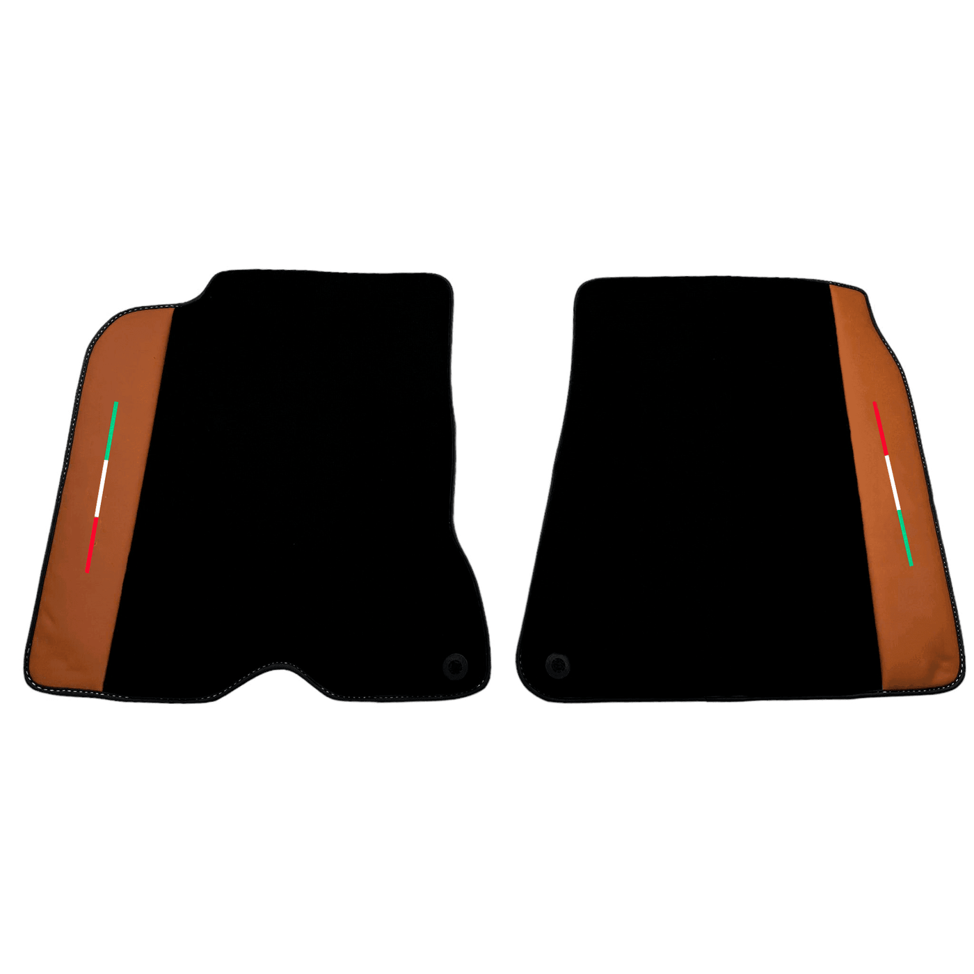 Black Floor Mats for Ferrari California T (2015-2018) with Cuoio Nappa Leather - AutoWin