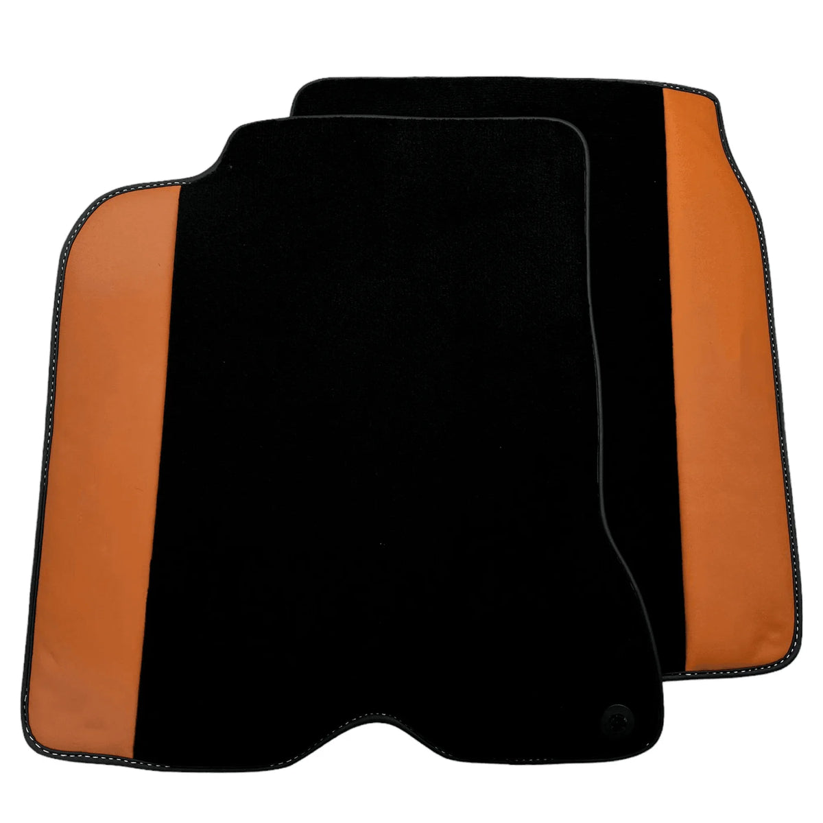 Black Floor Mats for Ferrari California T (2015-2018) with Cuoio Nappa Leather - AutoWin