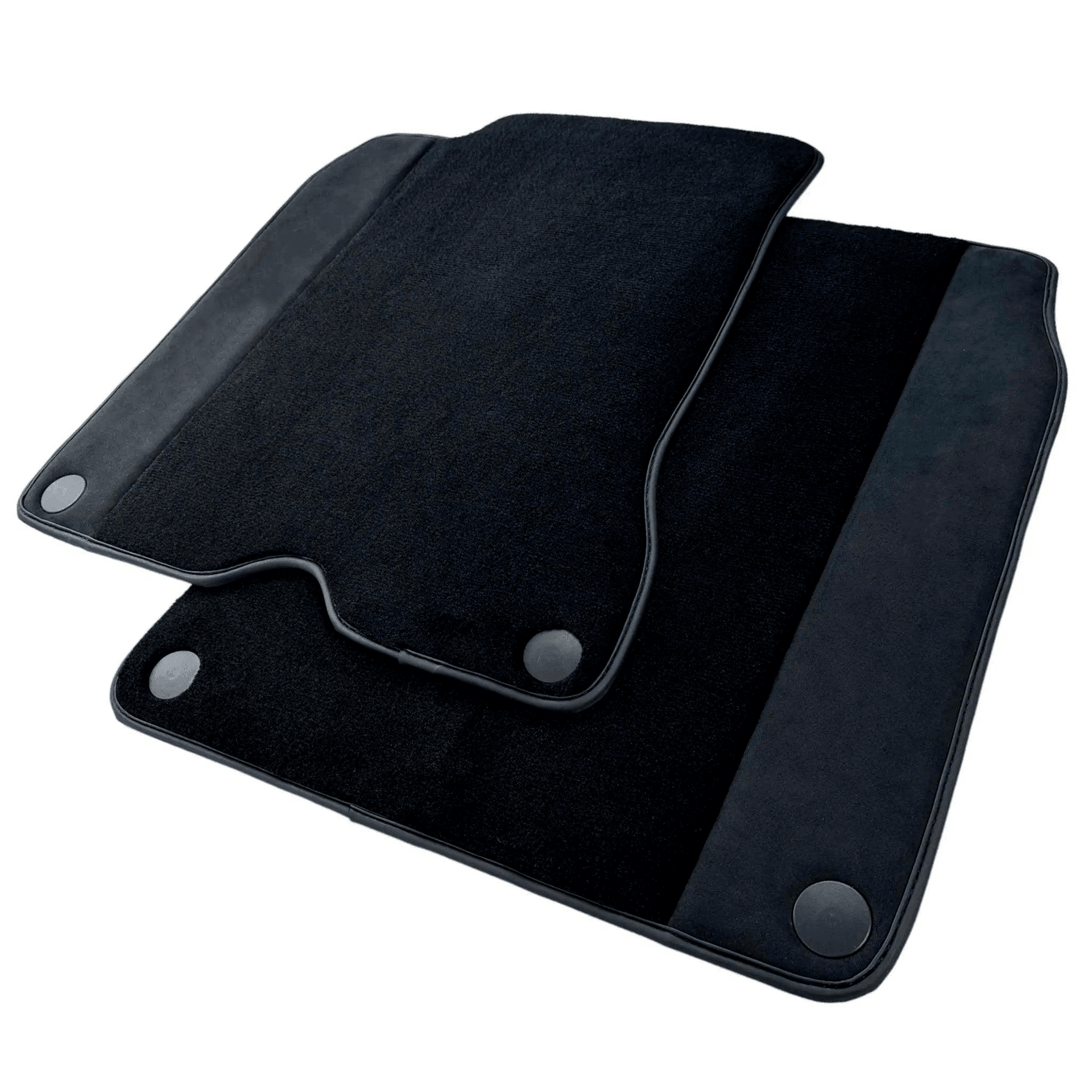 Black Floor Mats For Ferrari California T 2015–2018 with Black Alcantara - AutoWin
