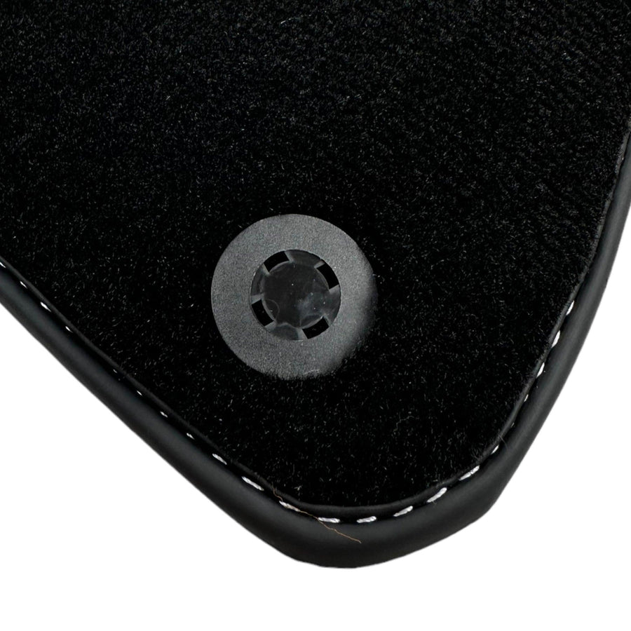 Black Floor Mats for Ferrari California T (2015–2018) Crema Nappa Leather - AutoWin