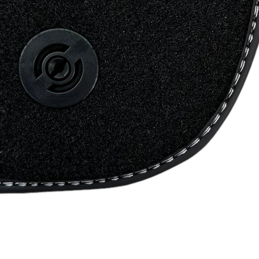 Black Floor Mats for Ferrari F12 TRS (2014) with Leather - AutoWin