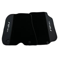 Black Floor Mats for Ferrari F12 TRS (2014) with Leather - AutoWin