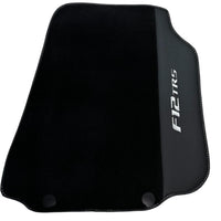 Black Floor Mats for Ferrari F12 TRS (2014) with Leather - AutoWin