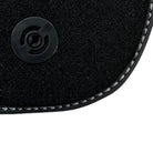 Black Floor Mats for Ferrari F12 TRS (2014) with Leather - AutoWin