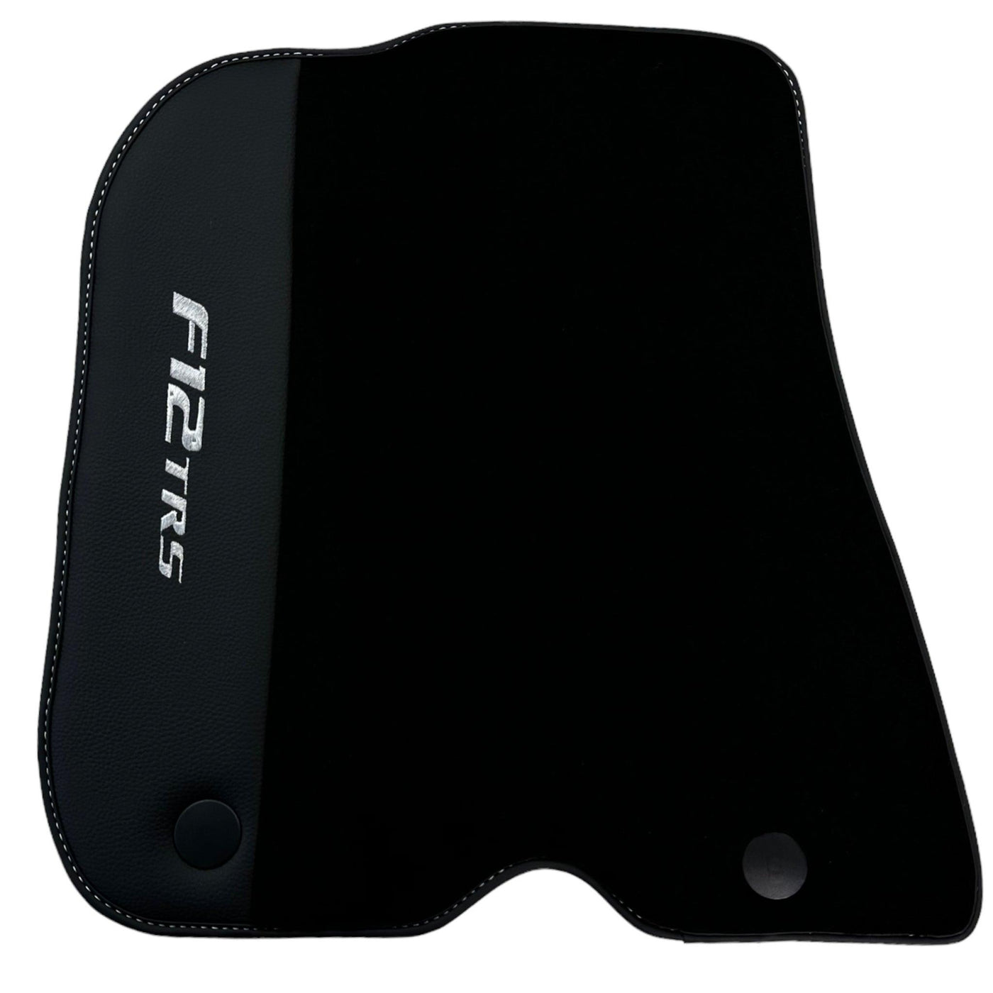 Black Floor Mats for Ferrari F12 TRS (2014) with Leather - AutoWin